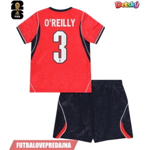 Lacne Dětský Futbalové dres Anglicko Nico O'Reilly #3 MS 2026 Krátky Rukáv - Preč (+ trenírky)